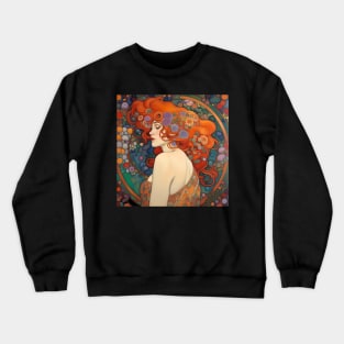 Art Nouveau Beauty gorgeous Bohemian woman Crewneck Sweatshirt